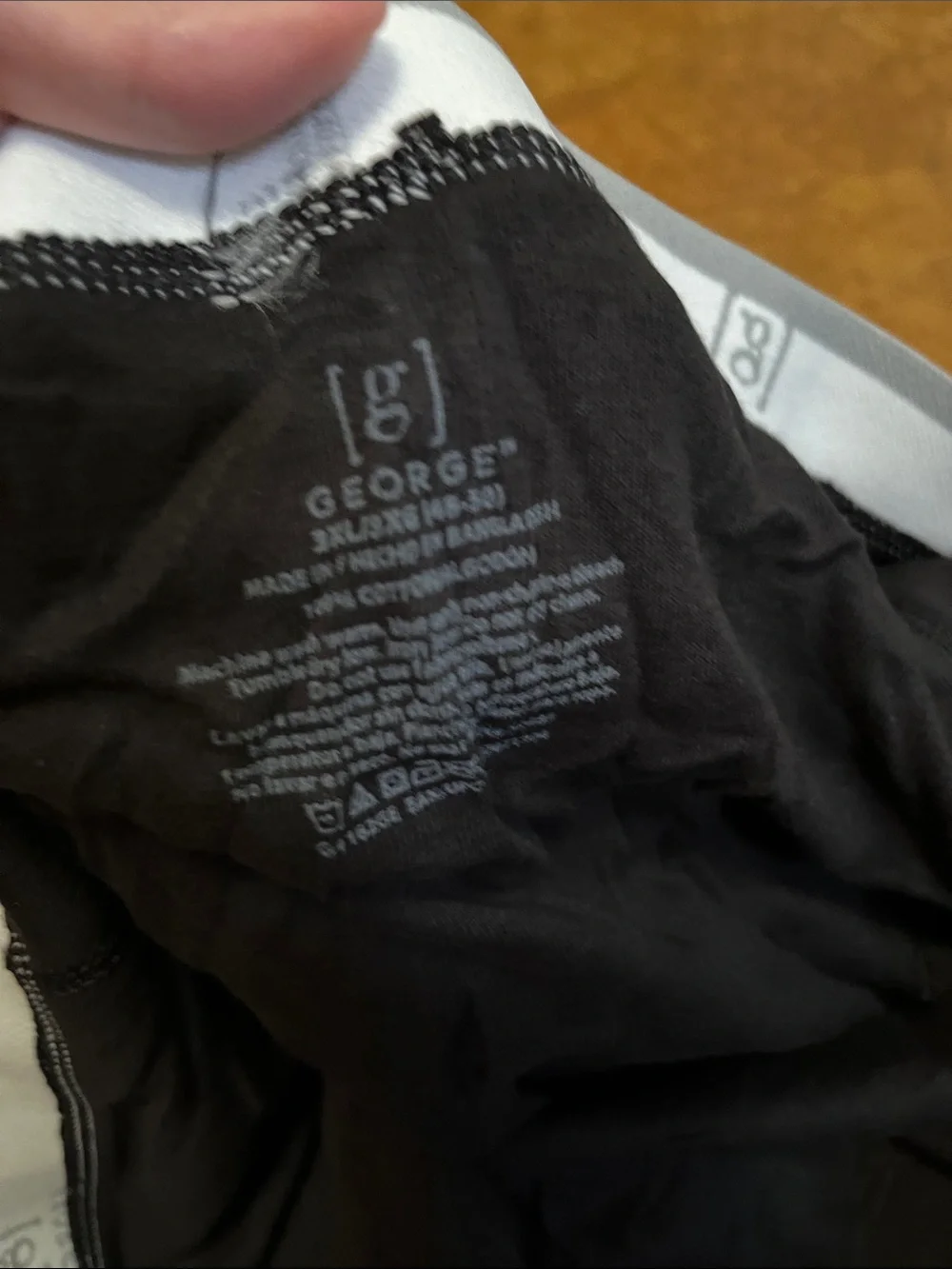 NEW George Men's Boxer Briefs – Black & Blue (2-Pack) Sz 3XL